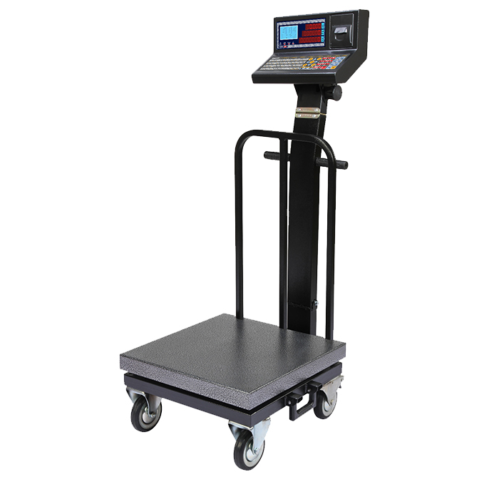 باسکول چرخدار 200 کیلویی محک مدل 13000 پلاس چاپگردار سینی گالوانیزه